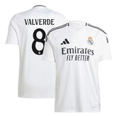 Men's Real Madrid VALVERDE #8 Home Soccer Jersey 2024/25